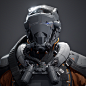 Pilot Helmet, Robert Eul : This has been a long time personal project of mine that I worked on every now and then. Initially I just wanted to design a cool helmet that could be worn by some kind of spacecraft pilot of the future. I especially had lots of 