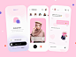 Dating App Prototype Exploration  animate animation animations chat dating app figma interaction ios love match message mobile mobile app motion graphics onboarding pink pink app principle prototype prototyping