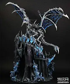玩家手工制作《WOW》冰霜巨龙雕像 夜光龙翼超拉_特玩网魔兽世界专区