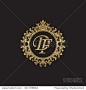 DF initial luxury ornament monogram logo