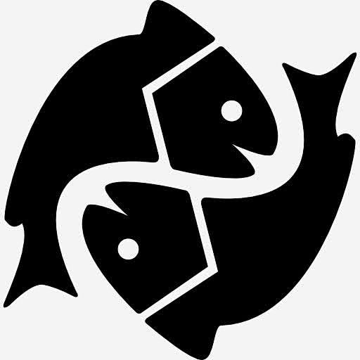 双鱼星座符号图标