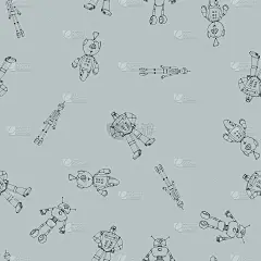 机器人涂鸦图案