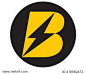 Abstract Bolt. Letter B logo.