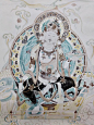 最美菩萨工笔画——“同绘水月观音活动”精品图片