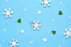 贺卡,星形,冬天,雪花,式样,绿色,小的,大白猪,树