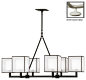 Fine Art Lamps Black + White Story Chandelier, 331440-5ST contemporary-chandeliers