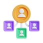 Team Network 3D Icon
