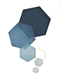 Blue hexagon, posters in de groep Posters / Goud en zilver bij Desenio AB (8528)