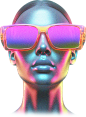 Y2K潮流科幻千禧镭射全息赛博朋克复古3D艺术拼贴PNG免抠图片素材