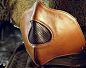 motorcycle leather mask/masque cuir moto/cafe racer mask/masque protection moto/masque biker/leather mask/holler&hood thunderbird hog nose