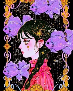 韩国插画艺术家 지설희 一组唯美装饰人像插画作品欣赏