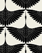 Carrie Hansen Swan Textile Design Ideas for repeating patterns, classic art deco time.: テキスタイルデザイン, 黒い白鳥, アールデコ調のプリント, デザインパターン, 繰り返しパターン, アールデコパターン