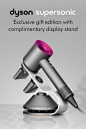 Stand out with a Dyson Supersonic™ hair dryer gift edition, which includes a complimentary display stand.
