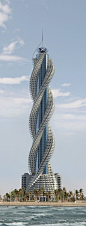 Diamond Tower, Jeddah, Saudi Arabia designed by Buruoj Engineering Consultant :: 93 floors, height 432m :: on hold: