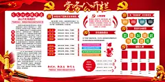 党支部党务公开栏展板设计