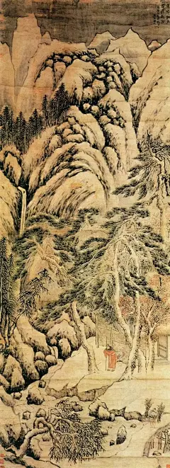 明 钱毂[gǔ] 晴雪长松图
