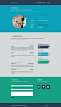 简历 Resume Flat Web Design on Behance