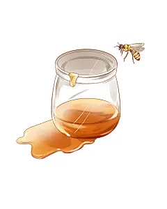 蜂蜜 手绘美食插画-餐饮美食-插画图形素材-酷图网