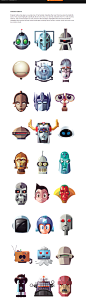 Famous Robots on Character Design Served