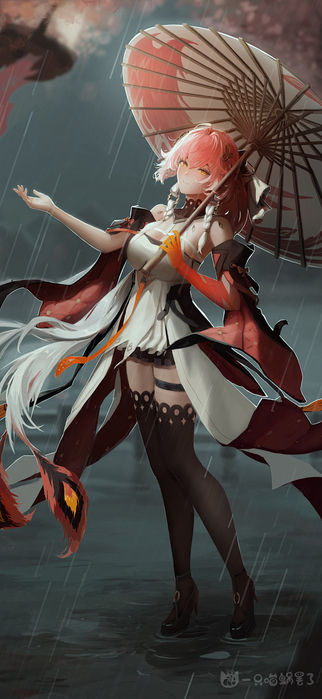 鸣潮长离同人插，画师：一只喵蜗罢了