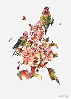 万花丛中鸟儿在笑万花|万花丛中鸟儿在笑|鸟儿|花丛|花儿|花花|粉红鸟儿|小鸟|鸟|万花|丛中|缤纷飞舞的万花筒