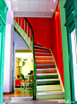 清新住宅楼梯—土拨鼠装饰设计门户