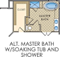 Possible master bathroom floor plans: 