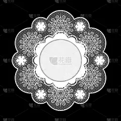 圣诞蕾丝餐巾纸。帧的邀请或贺卡.