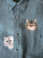 Broderie et chats par Hiroko Kubota