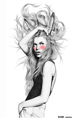 Minni Havas 时尚插画欣赏 肖像插画 水彩插画 明星 时尚插画 插画 手绘插画 广告插画 复古 人像插画 