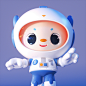 art toy IP Mascot toy astronaut calf cow designer toy spacesuit geek