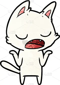 会说话的猫耸了耸肩