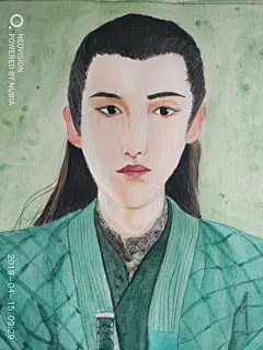 画我喜欢的角色《媚者无疆》里病娇的听竹公子，演员是汪铎