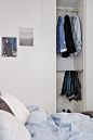 55平简约北欧风格一居家庭卧室床衣柜装修效果图