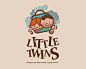 小双胞胎LOGO 双胞胎logo 儿童 孩子 婴儿 小孩 袋子 网店 国外