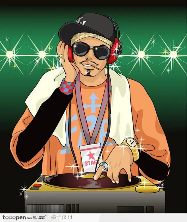 嘻哈一族-正在打碟的潮人DJ-花瓣网