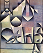 胡安·格里斯(Juan Gris)高清作品《瓶子和投手》