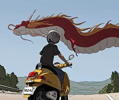 {插画系列}卡通现代城市，机械场景（插画)
