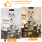 FadimiKoo Farmhouse 3-Light Pendant Light Fixtures, Adjustable Industrial Hanging Pendant Lighting for Kitchen Island, Vintage Black Metal Cage Pendant Ceiling Lamp for Dining Room Bedroom - Amazon.com