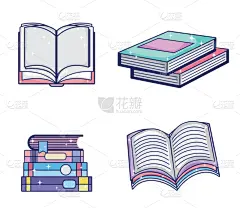 书,魔法,可爱的,飘然,概念,图像,问候,收集,想象