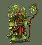 Concepts Moba project - Druid Fey : Character concepts made for a MOBA style game project for the Emerald City (mobile game studio)