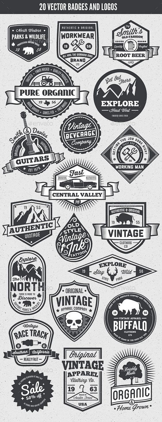 Vintage Style Badges...