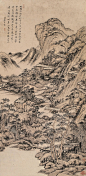 （清）王愫《山居图》，114×55 cm ，约5.8平尺。拍品。