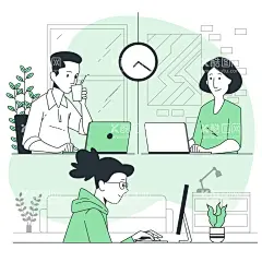 办公场景  - 源文件下载【酷图网】办公场景插画,会议扁平,头脑风暴,方案插画,闪页,启动页,扁平化,插画,卡通,插图,手绘图标,手绘插画,占位符,等待页面,404页面,引导页,电子商务图标,商业人物,网页扁平化,AI源文件,立体构图,扁平风,科技插画,插画设计,渐变图标,矢量插画,