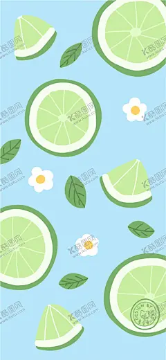 水果壁纸 【酷图网】萌趣,卡通,矢量图,壁纸,图案设计,AI,设计图,手机壳,水果壁纸