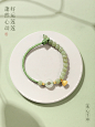 520礼物 宫主和田玉莲心手串转运珠s925银平安扣手链送女友-tmall.com天猫