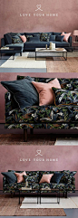 Living Room Sofa Modern Blue Velvet 42 Ideas