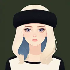 扁平风女孩头像 (6)