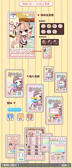 萝莉养成类游戏ui设计#游戏#