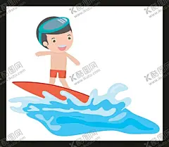 冲浪男孩 【酷图网】冬季男孩,手绘男孩,卡通男孩,男孩,动画男孩